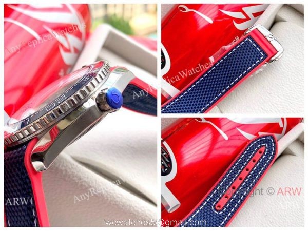 NEW! Omega Seamaster Planet Ocean 600M Americas Cup Edition Rubber Strap Watch 1