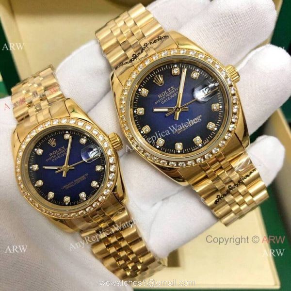 Fake Rolex Datejust Jubilee Band Yellow Gold Watch 36mm and 31mm 1