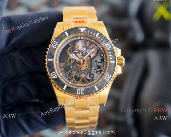 2020 New! Rolex Submariner Andrea Pirlo Rose Gold Skeleton Watch 1