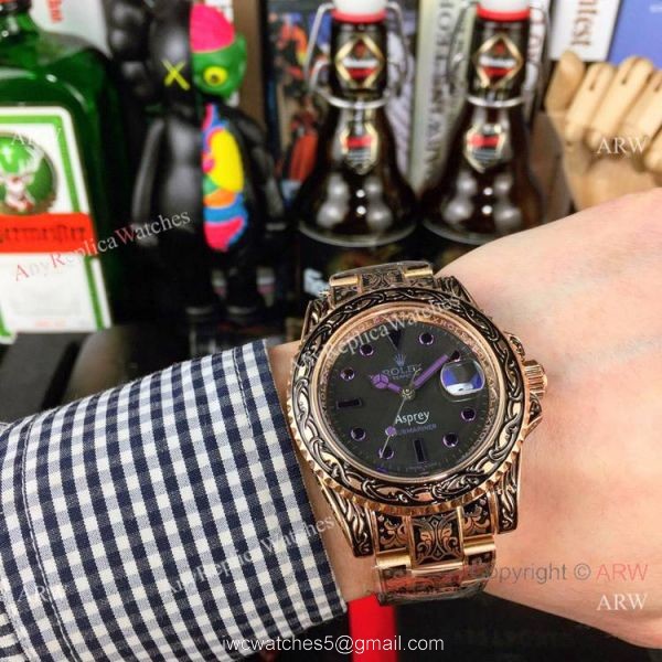 Rolex Submariner Engraving Rose Gold Watches Buy Replica 1