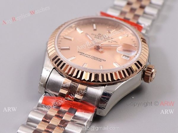 (TW) Swiss Replica Rolex Jubilee Rose Gold Datejust Watch 31mm Unisex 1