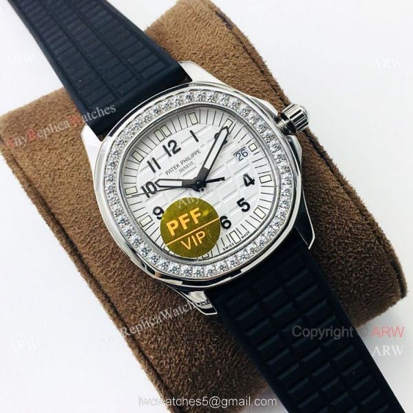 PFF Factory Swiss Patek Aquanaut Luce Lady Watch White Dial Diamond Bezel 1