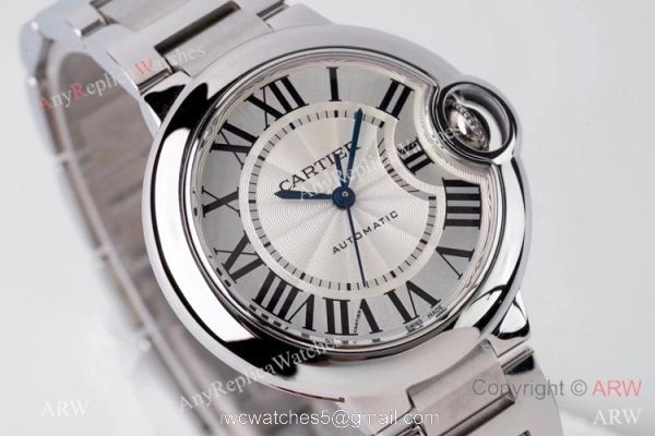 AF 1:1 Best Edition Cartier Ballon Bleu 33mm Replica Watch Stainless Steel 1