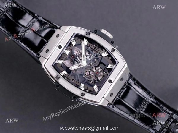 Mens Hublot Masterpiece MP-06 Senna Skeleton Replica Watch With Black Rubber Band 1