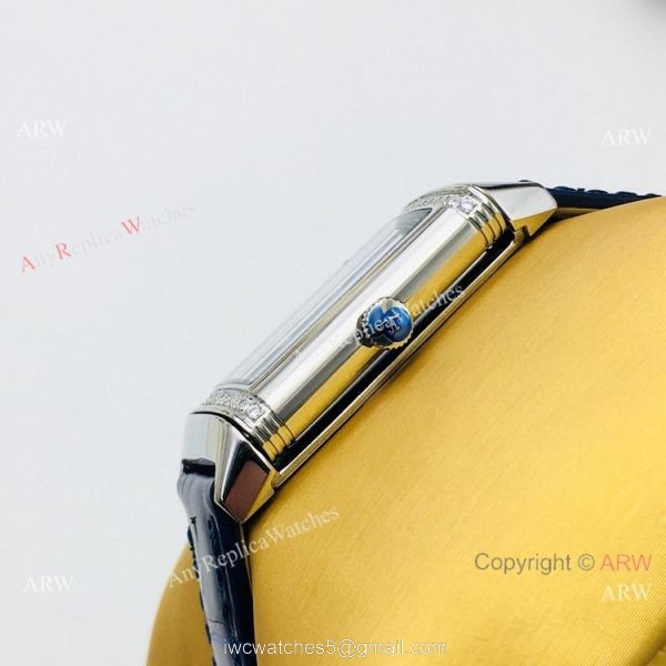 2020 Swiss Grade Jaeger-LeCoultre Reverso Duetto Watch Blue Diamond 1