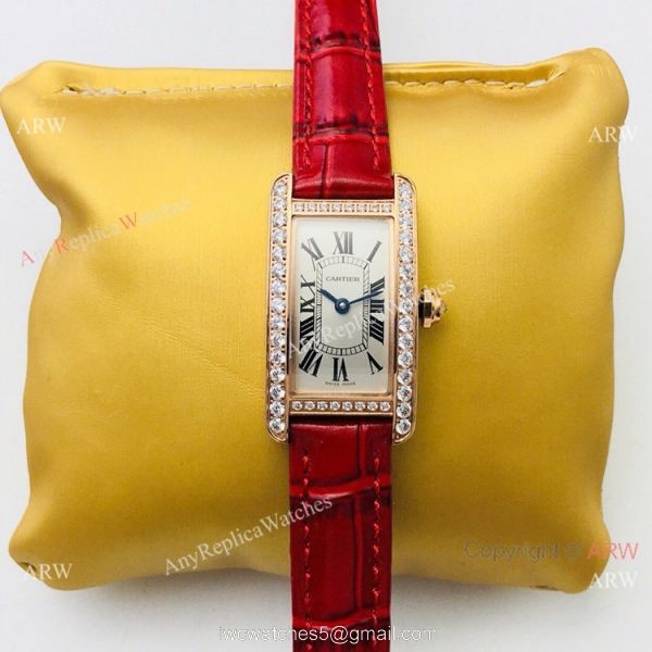 2020 New Copy Cartier Tank Americaine Women Watches Swiss Quartz Movement 1