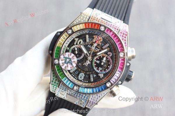 Best Hublot Big Bang Unico Rainbow King Watch Hublot Big Bang Diamond Watch Swiss Replica 1