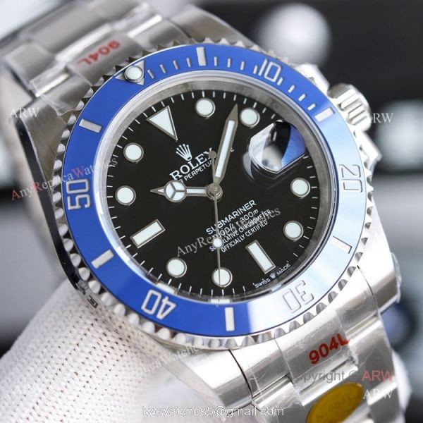 (V11) New Noob Rolex Submariner 2020 41mm Blue Bezel Replica Watch For Men 1