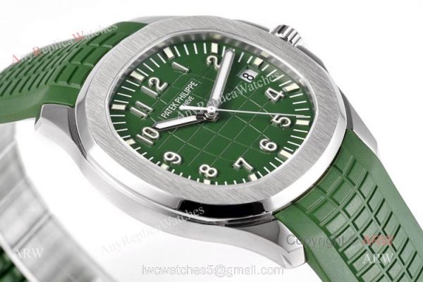(ZF) Best Replica Patek Philippe 5168G Aquanaut Green Rubber Strap Watch Swiss Cal 324 1
