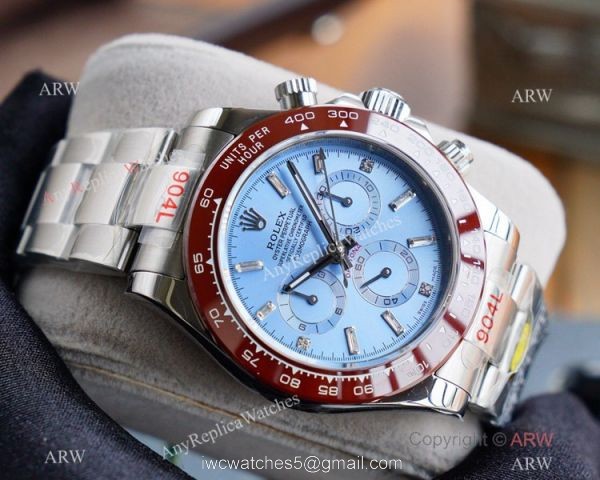 Noob Factory v10 Version Best Replica Rolex Daytona Ice Blue Diamond Watch 40mm 1