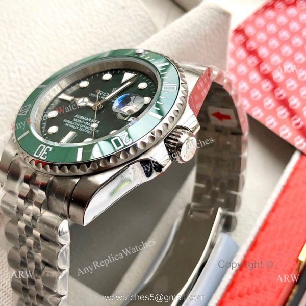 NEW UPGRADED Stianless Steel Jubilee Strap Rolex Submariner Hulk Replica Watch 1