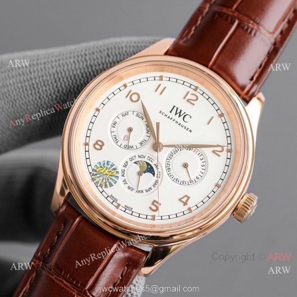 Swiss Replica IWC Portugieser Perpetual Calendar Rose Gold Watch 2020 New 1