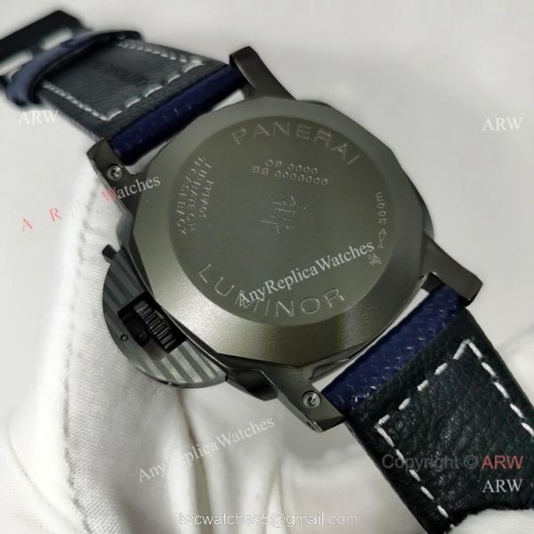 New! Copy Panerai Luminor Marina Fibratech PAM 1663 Watch Carbotech Blue Dial 1