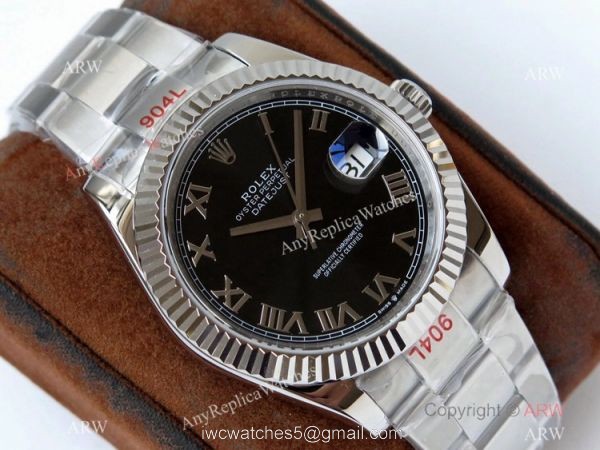 VR Factory Rolex Datejust II Replica Watch Stainless Steel Black Roman Dial 1