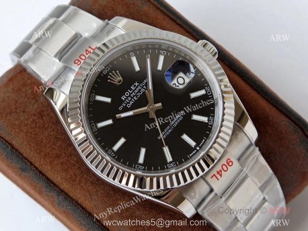 VR-factory Rolex Datejust II Replica Watch 904L Stainless Steel Black Face 1