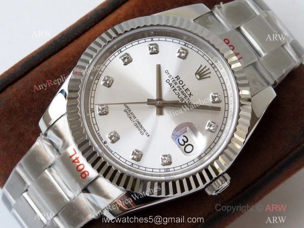 Swiss Replica Rolex Datejust 2 VR Factory 3235 904L Watch Silver Dial with Diamond 1