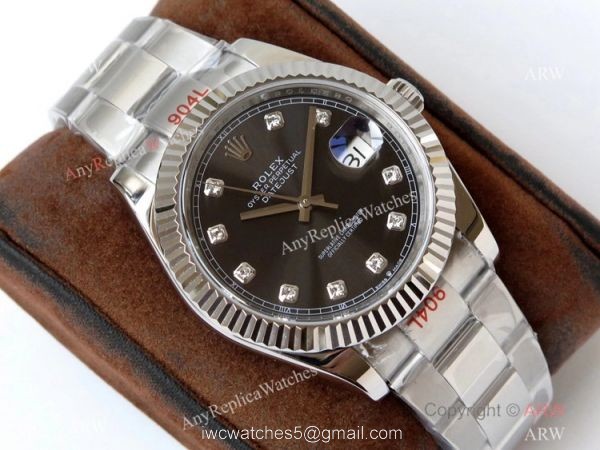 Swiss Replica Rolex Datejust II 1:1 VR Factory 3235 904L Rhodium Dial with Diamond Watch 1