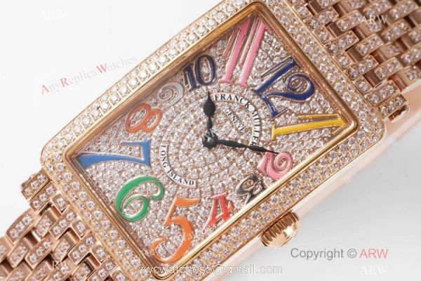 New! Swiss Copy Franck Muller Long Island Rose Gold Ice Watch Dream Markers 1