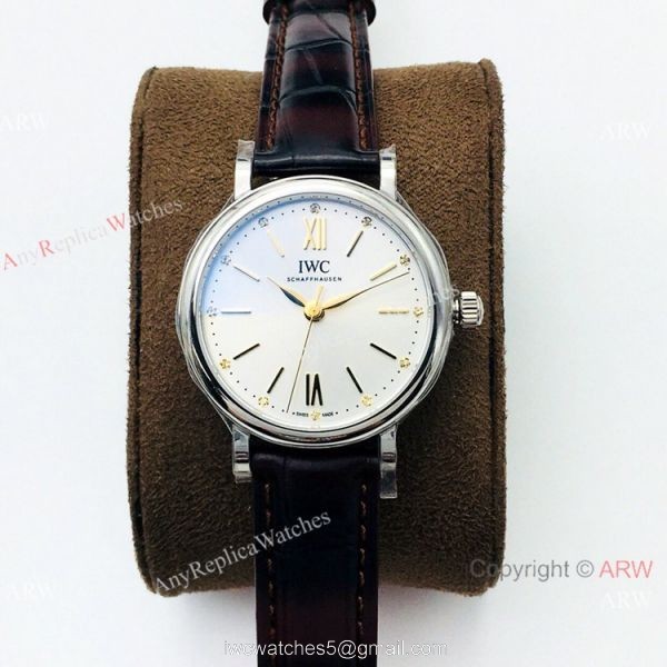 New! AAA Replica IWC Portofino Lady 34mm Watch Swiss 9015 Blue Dial 1