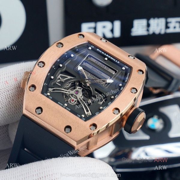 Sexy Time Richard Mille RM69 Rose Gold Tourbillon Erotic Automatic Watch Replica 1