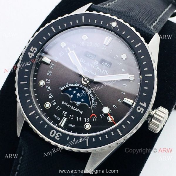 AAA Swiss Replica Blancpain 50 Fathoms Bathyscaphe Watch Gray Moon Dial 1
