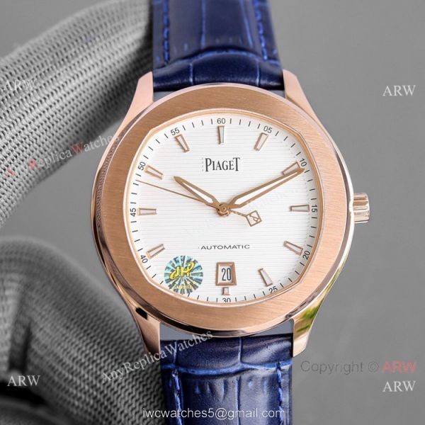 Swiss Replica Piaget Polo S Limited Edition Watches Blue Leather Strap 1