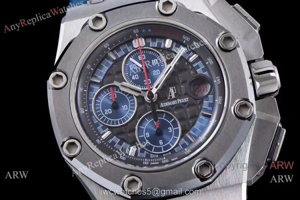 (JF) Swiss 3126 Audemars Piguet Chronograph Michael Schumacher Blue Index Dial Watch 1