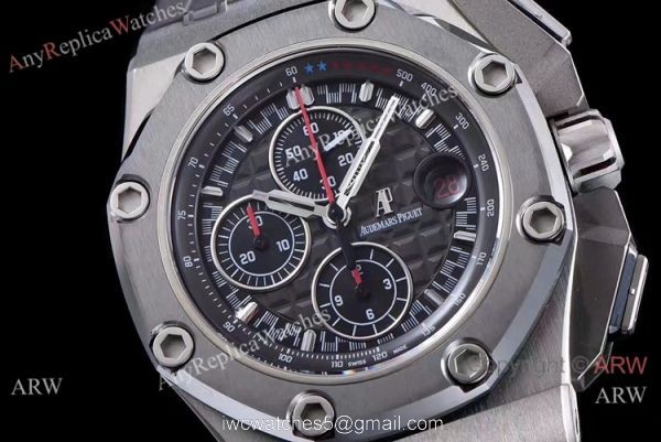 (JF) Swiss Replica Audemars Piguet Royal Oak offshore Schumacher SS Grey Index Dial 1