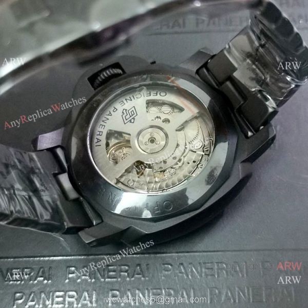 Solid Black Panerai Luminor Marina Pam00386 Watch Men 1