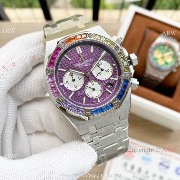 Fashion Style Audemars Piguet Royal Oak Rainbow Copy Watches 1