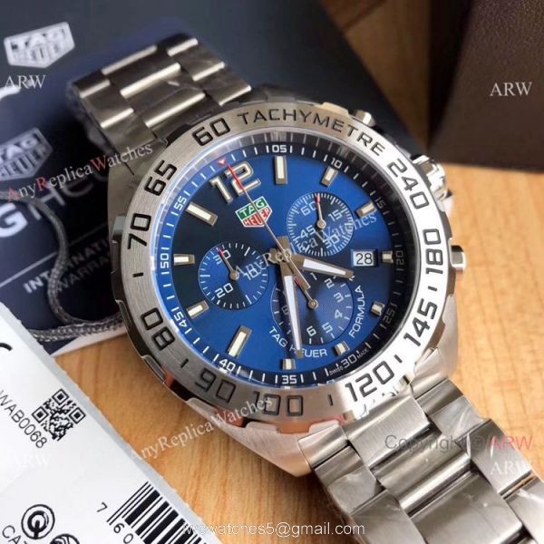 AAA Replica Tag Heuer Formula 1 Blue Chronograph Watch Swiss Quartz 1