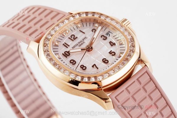PPF Factory Patek Philippe Aquanaut Cal.324 Watch Copy Rose Gold and Pink 1