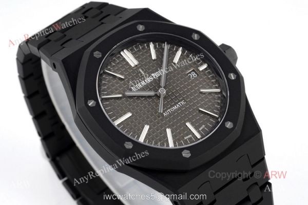 New Audemars Piguet Watches Royal Oak 15400 Grey Dial Black Venom DLC Swiss Replica Watches 1