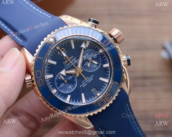 Best Replica Omega Planet Ocean 600m Watches Black Chronograph 1