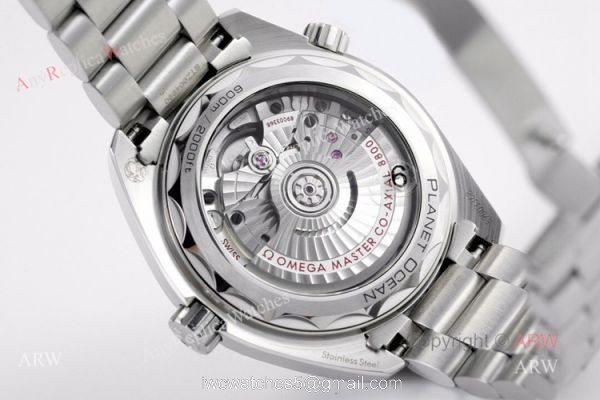 New Omega Seamaster Planet Ocean 600m White Ceramic Ladies Watch VS Factory Replica 1