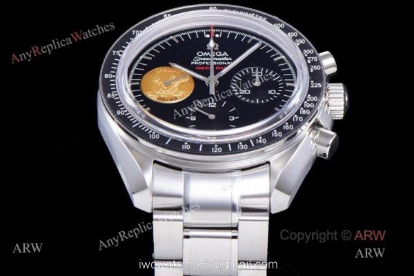 New Omega Speedmaster Moonwatch Black Ceramic Watch OM Factory 42mm Replica 1