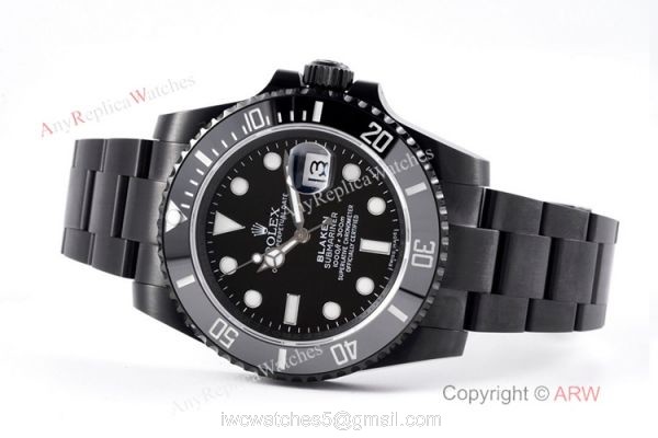 IPK Best 1:1 Rolex Blaken Submariner Watch DLC Carbon 1