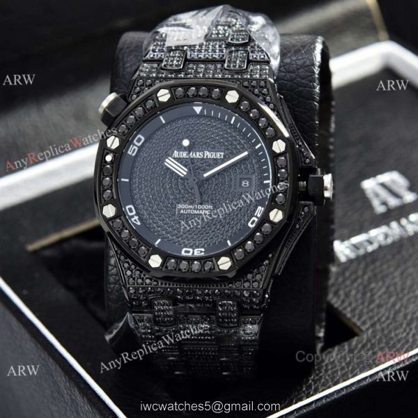 Clone Audemars Piguet Iced Out Full Diamond Watches Stainless Steel 1