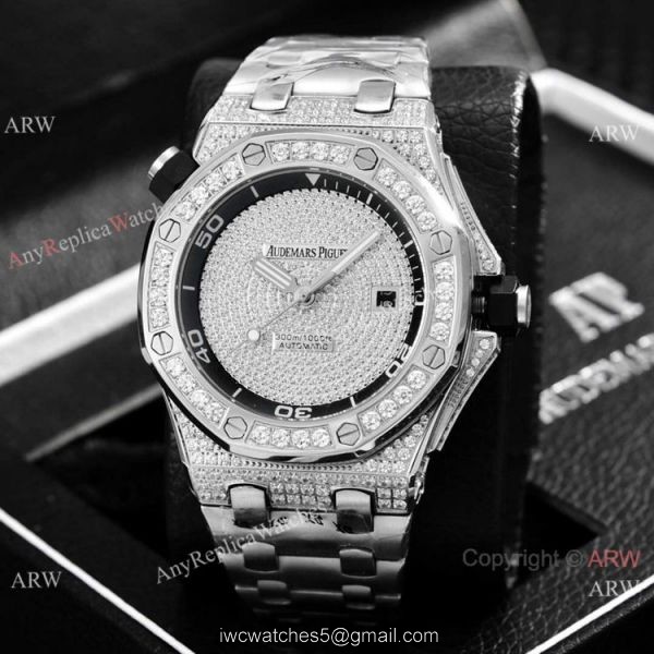 Clone Audemars Piguet Diver Automatic Watches Diamond Case and Face 1
