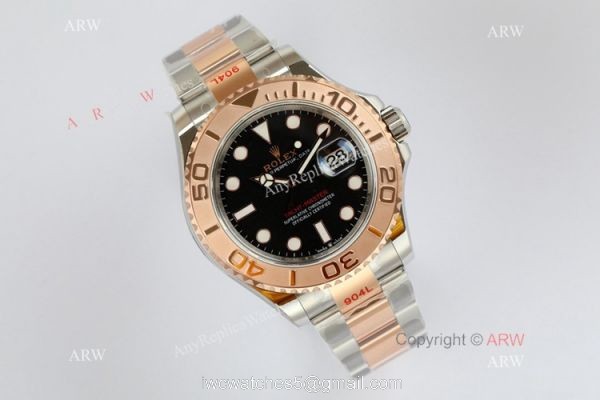 EW Factory Rolex Yacht Master Copy Watch 3235 Movement 904l Two Tone Rose Gold 1