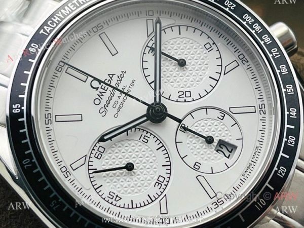 TW Factory Omega Speedmaster 7750 Chronograph Watch Replica White Dial 1
