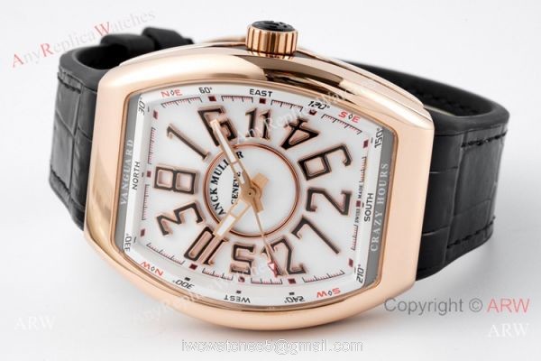 ABF Swiss Replica Franck Muller V45 CRAZY HOUR Watch 44mm Rose Gold 1