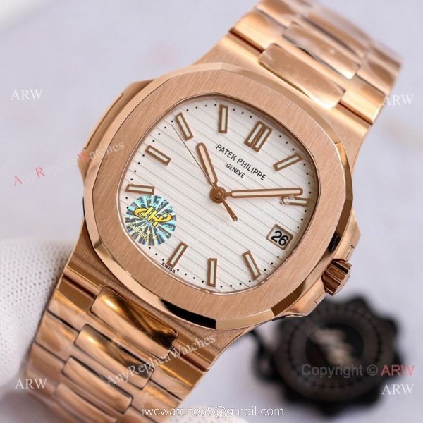 Swiss Copy Patek Philippe Nautilus Rose Gold Men Watch PPF Cal.324 Movement 1