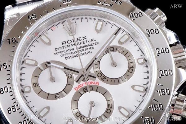 Best 1:1 Copy Rolex Daytona White Dial 40mm Watch JH-4130-Chronograph 1
