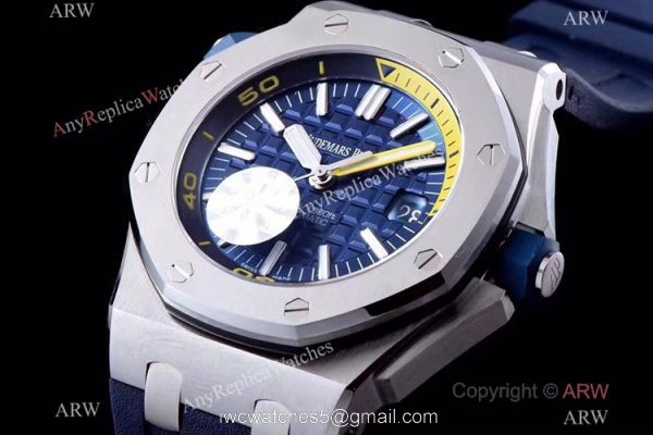 JF Factory V8 1:1 Best Audemars Piguet Divers Copy Watch Blue Dial 1