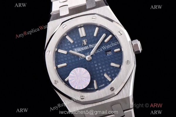 JF Factory Best Copy Audemars Piguet Lady Royal Oak Watch Blue Face 33mm Quartz Movement 1