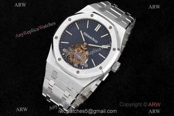 R8 Factory Audemars Piguet Blue Dial Royal Oak Tourbillon Watch AAA Replica 1