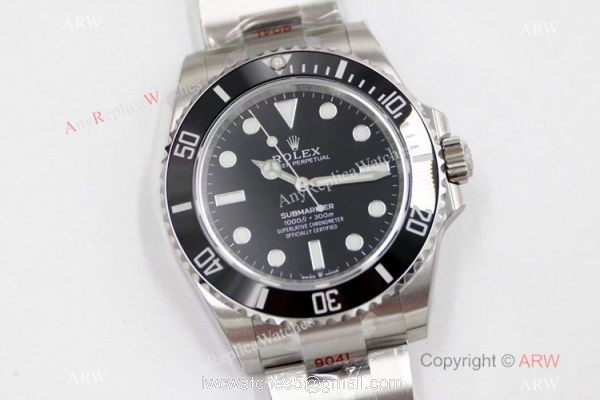 2021 New! EW Rolex Submariner NO Date 41MM Watch Black Ceramic Bezel 1