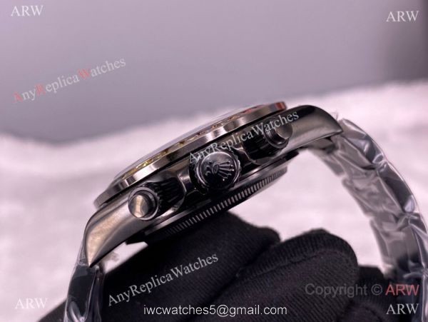 New! Swiss Copy Rolex Daytona 7750 Black Steel Panda Face Watch 1