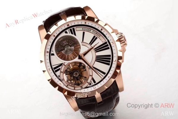 Swiss Copy Roger Dubuis Excalibur Tourbillon RDDBEX0216 Watch Rose Gold 1